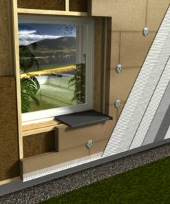 Řez zateplovacím systémem STEICO pro dřevostavby