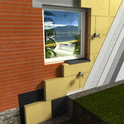 Zateplení kamenného soklu starého domu PUR deskou